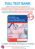 Test Bank for Seidel's Guide to Physical Examination An Interprofessional Approach 10th Edition by Jane W. Ball, Joyce Dains, John Flynn, Barry Solomon, Rosalyn Stewart Chapter 1-26 Complete Guide A+