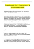 Psych Exam 1 - Ch. 3 (Psychobiology &  Psychopharmacology