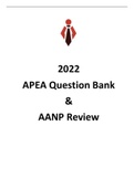 2022-SOLVED-Elaborated-APEA Question Bank & AANP Review Exam Graded A+