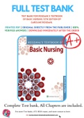 Test Bank For Rosdahl's Textbook of Basic Nursing 12th Edition by Caroline Rosdahl 9781975171339 Chapter 1-103 Complete Guide.