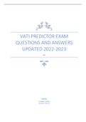 VATI Predictor exam questions and answers UPDATED 2022-2023