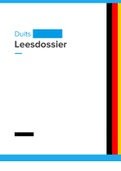 Leesdossier Duits (bestaande uit 6 volledige boekverslagen)