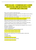 EPPP EXAMS - COMBINED SET 2 (EPPP TEST BANK) 2000 QUESTIONS AND ANSWERS 2022 UPDATED