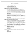 Biology 109 Study Guide PACKAGE with ANSWERS