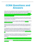 CCRN Exam Questions and Answers Graded A+