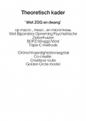 Theorie Wet ZOG en Dwang - Complete theorie uit geslaagde scriptie 2020 - Golden Circle methode en Triple-C. Uitgebreide, recente literatuurlijst!