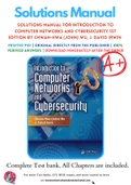 Solutions Manual For Introduction to Computer Networks and Cybersecurity 1st Edition by Chwan-Hwa (John) Wu, J. David Irwin 9781138071896 Chapter 1-28 Complete Guide.