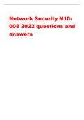 Network Security N10- 008 2022 questions and  answers