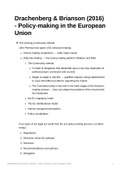 Summary of chapter 14 from 'European Union Politics', ISBN: 9781352009699  Public Policy & Governance