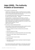 Summary of 'The Authority Problem of Governance' - Hajer