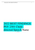 2022 BEST FINDINGS PSY 2301 Child- directed Speech 