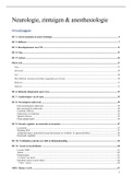 Complete samenvatting van NZA (Neurologie, zintuigen en anesthesie) (HC's/WC's/Pr) 