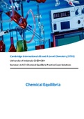 Summary (CAIE) Cambridge A Level Chemistry (9701)- Chemical Equilibria