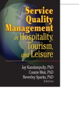Service Quality Management  in Hospitality, Tourism,  and Leisuref