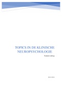 Topics in de klinische neuropsychologie