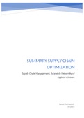 Summary Supply Chain Optimization