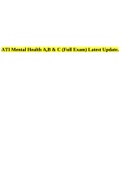 ATI Mental Health A,B & C (Full Exam) Latest Update.