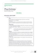 IB Psychology Final Paper 1 BIOLOGICAL Approach
