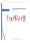 Verslag empowerment, afgerond met een 9,5