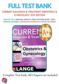 Test Banks For Current Diagnosis & Treatment Obstetrics & Gynecology 12th Edition by Alan H. DeCherney; Ashley S. Roman; Lauren Nathan; Neri Laufer, 9780071833905, Chapter 1-60 Complete Guide