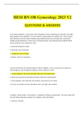 HESI RN OB Gynecology 2023 V2 QUESTIONS & ANSWERS