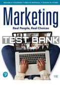 TEST BANK for Marketing: Real People, Real Choices 11th Edition by Solomon Michael,  Marshall Greg and Stuart Elnora. ISBN 9780136810490. (Complete Chapters 1-14)