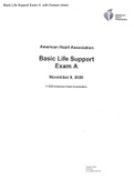 Basic Life Support Exam A_ complete questions and answers Updated 2022