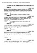 NURS 6640 MIDTERM EXAM VERSION 4 – QUESTION AND ANSWERS