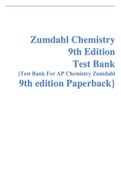 Zumdahl Chemistry 9th Edition Test Bank {Test Bank For AP Chemistry Zumdahl 9th edition Paperback}
