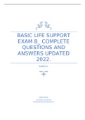 Basic Life Support Exam B_ complete questions and answers Updated 2022