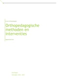 Samenvatting orthopedagogische methoden en interventies