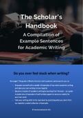The Scholar's Handbook  A Compilation of  Example Sentences  for Academic Writing