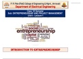 entrepreneurship  and project management 