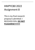 FINAL RESEARCH PROPOSAL ASSIGNMENT 8 2022