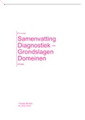 Samenvatting Domeinen - Diagnostiek - Grondslagen (P0W96A)