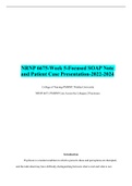 NRNP 6675-Week 5-Focused SOAP Note and Patient Case Presentation-2022-2024