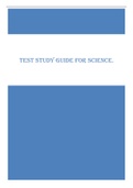 STUDY GUIDE FOR SCIENCE