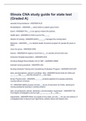 Illinois CNA study guide for state test (Graded A)