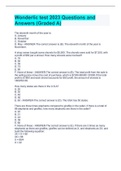 Wonderlic test 2023 Questions and Answers (Graded A)