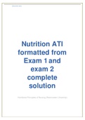 Nutrition ATI formatted from Exam 1 and exam 2