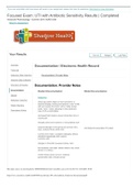 Shadow Health Focused Exam: UTI with Antibiotic Sensitivity-Documentation