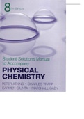 STUDENT'S SOLUTIONS MANUAL TO ACCOMPANY PHYSICAL CHEMISTRY EIGHTH EDITION BY PETER ATKINS