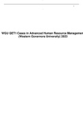 WGU QET1 Cases in Advanced Human Resource Management (Western Governors University) 2023 