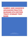 HAMRIC AND HANSON'S  ADVANCED PRACTICE  NURSING 6TH EDITION  TRACY O'GRADY TEST  BANK