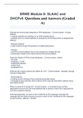 Package deal for SRWE Module 8: SLAAC and DHCPv6 Questions and Answers (Graded A)