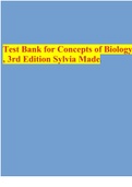 Test Bank for Concepts of Biology , 3rd Edition Sylvia Made