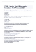 VTNE Practice Test 1 Diagnostics Questions And Answers 2023