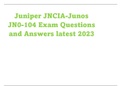 Juniper JNCIA-Junos JN0-104 Exam Questions and Answers latest 2023