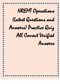 NREMT Operations (Latest Questions and Answers) Practice Quiz All Correct Verified Answers