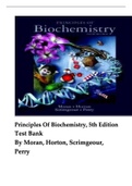 Test Bank for Principles Of Biochemistry 5th Edition By Moran, Horton, Scrimgeour,  Perry